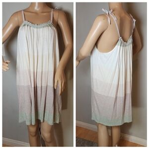 Anthropologie E By Eloise Modal Blend Nightgown Sleep Dress Stripe Size Medium
